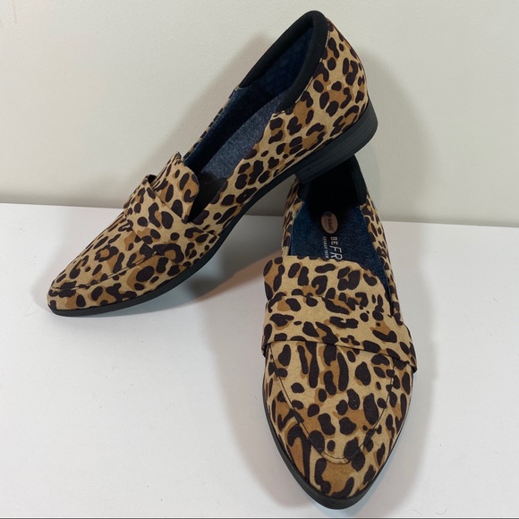 dr scholl's leopard loafer